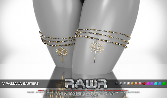 RAWR! Vipassana Garters (add me)
