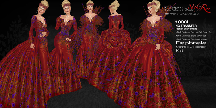 *DNR* Daphnaie Combo Collection in Red