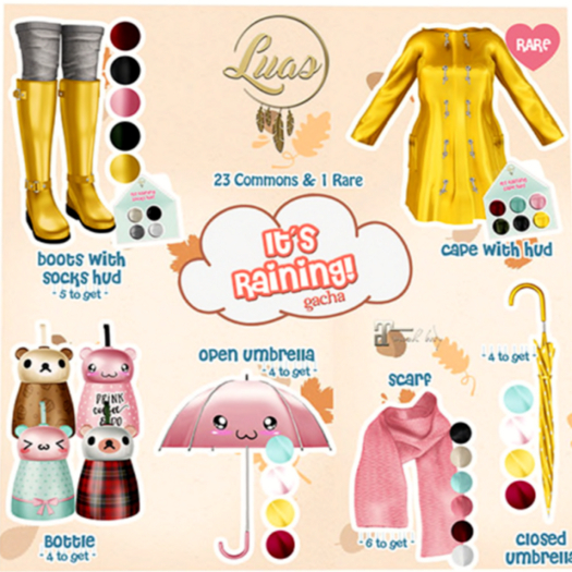 Luas Its Raining Boots Black