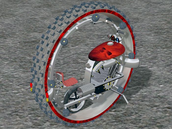 Tiny Red Skull Monowheel