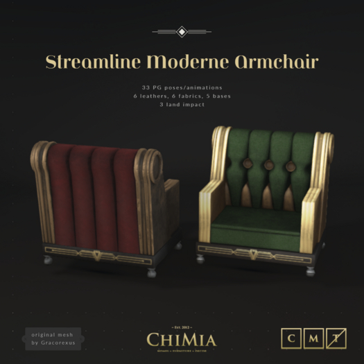 ChiMia:: Streamline Moderne Armchair (PG)