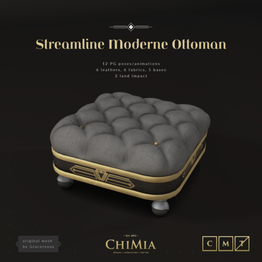ChiMia:: Streamline Moderne Ottoman (PG)