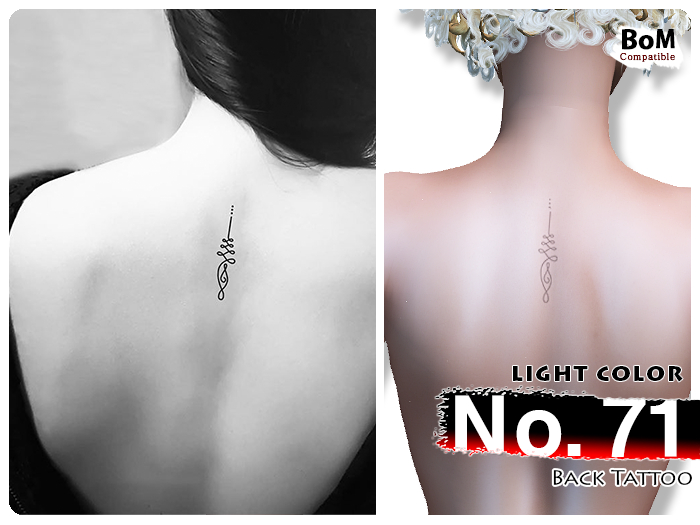 (Back Tattoo) No.71 Light Color - BoM