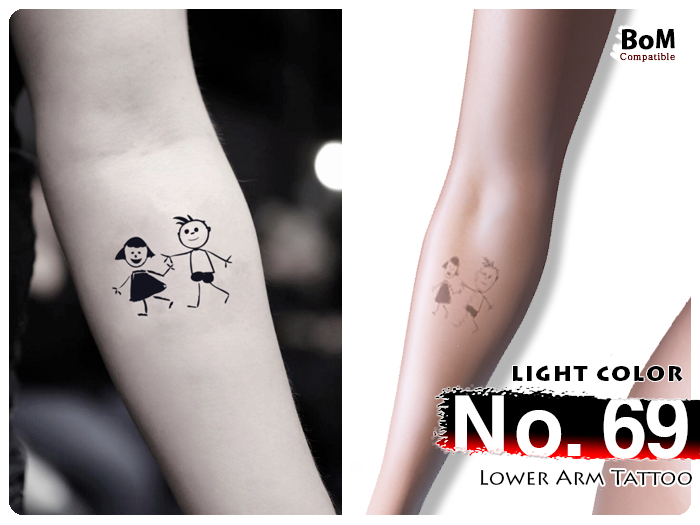 (Lower Arm Tattoo) No.69 Light Color - BoM