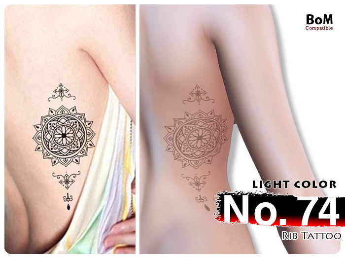 (Rib Tattoo) No.74 Light Color - BoM