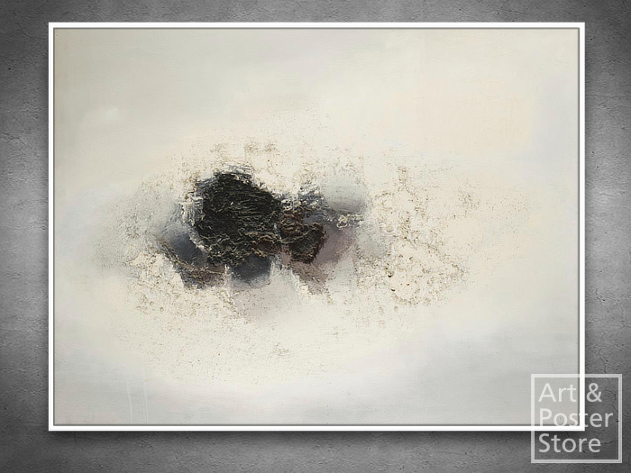 Pintura - Feito | Abstract Painting | Slim White Frame 