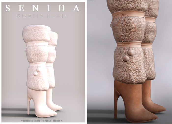 Second Life Marketplace - Seniha. Mikaela Boots // Nude