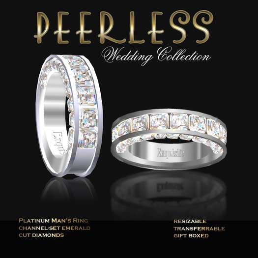 Exquisite Peerless Platinum Man's Ring