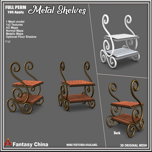 FC - Full Perm  Metal Shelves 