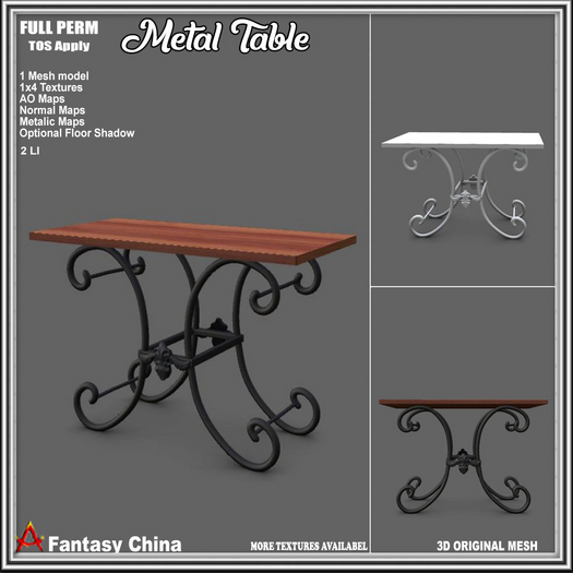 Full Perm Metal Table