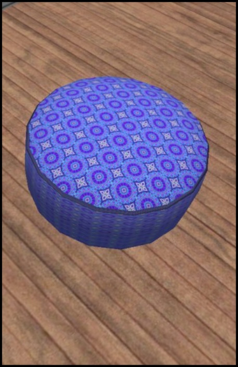 Blue hippie pouf (box)