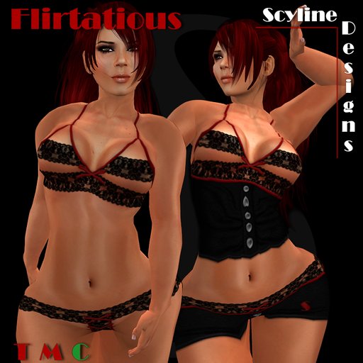 ::Scyline Designs:: Flirtatious [Black/Red] 