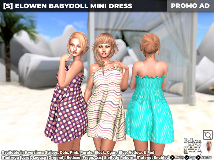 [S] Elowen Babydoll Mini Dress Demo