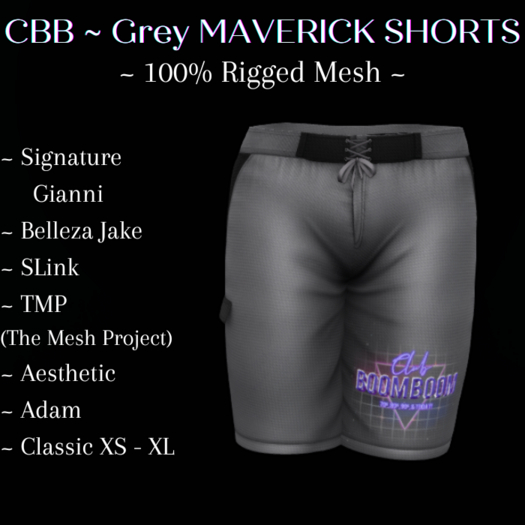 CBB ~ Grey MAVERICK SHORT