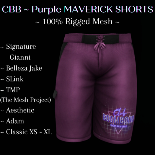 CBB ~ Purple MAVERICK SHORTS