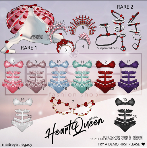 22. ERSCH - HeartQueen Gacha {Lara} bottom -white-