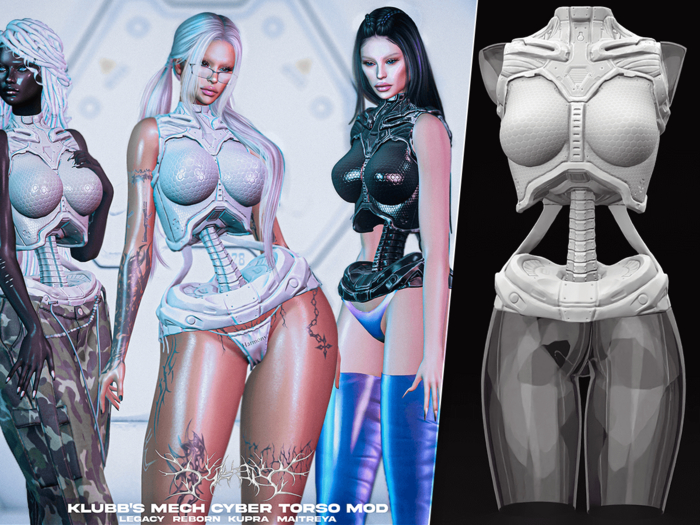 Klubb's Mech Cyber Torso Mod [White]