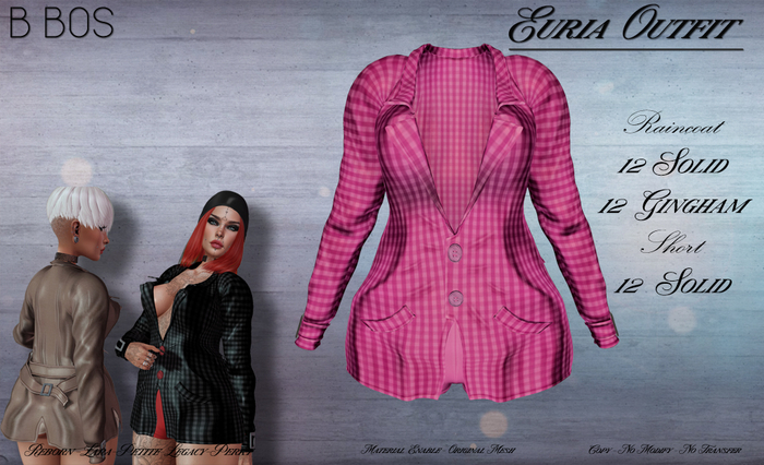B BOS - Euria Outfit - Gingham Pink (Add me)
