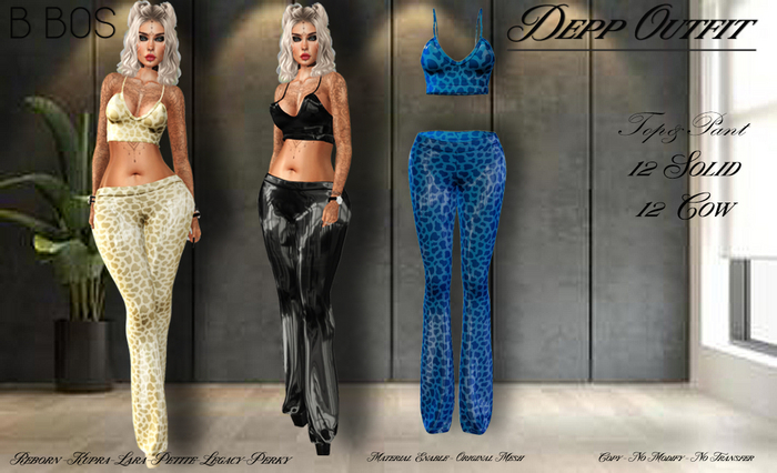 B BOS - Depp Outfit - Cow Blue (Add me)
