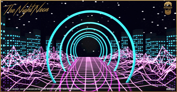 The Night Neon Backdrop - The Bearded Guy
