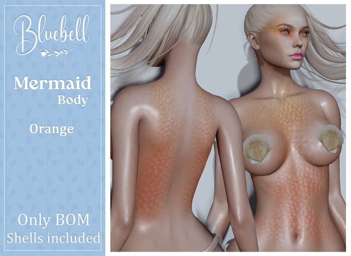 BLUEBELL Mermaid Body Orange