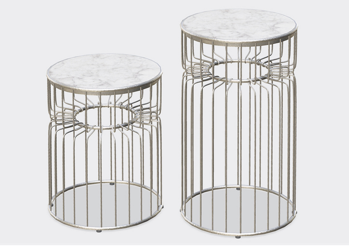 Dahlia - Anu - Display Table - Silver - Multi-Use Tables - Short & Tall