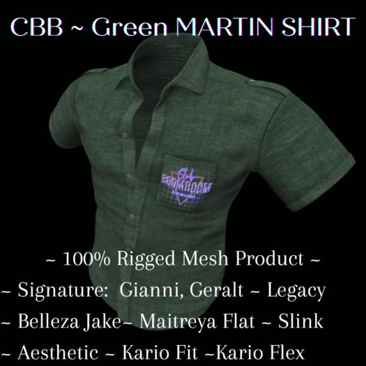CBB ~ Green MARTIN SHIRT