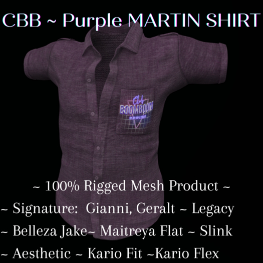 CBB ~ Purple MARTIN SHIRT