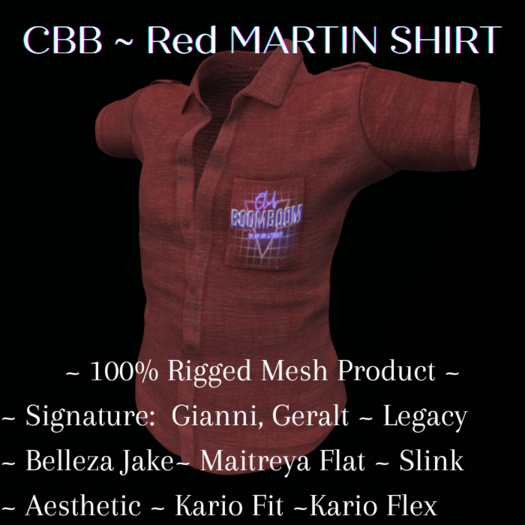 CBB ~ Red MARTIN SHIRT