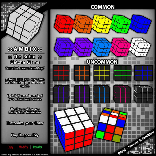 AMBIX || Rubix Cubes [Gacha Fatpack]