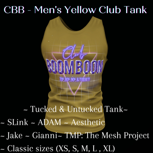 CBB ~ Yellow Matt Tank