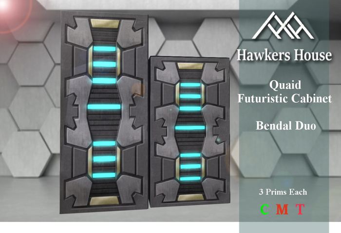 *HH* Quaid Futuristic Cabinet Bendal Duo