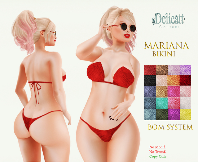Delicatt couture - MARIANA BIKINI - BOM SYSTEM - 2023#May#07