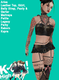 KO-H Arisa Leather Top Skirt Garter