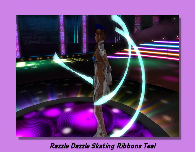 Bunny's Particles- Razzle Dazzle Skating Ribbons Teal for dancing