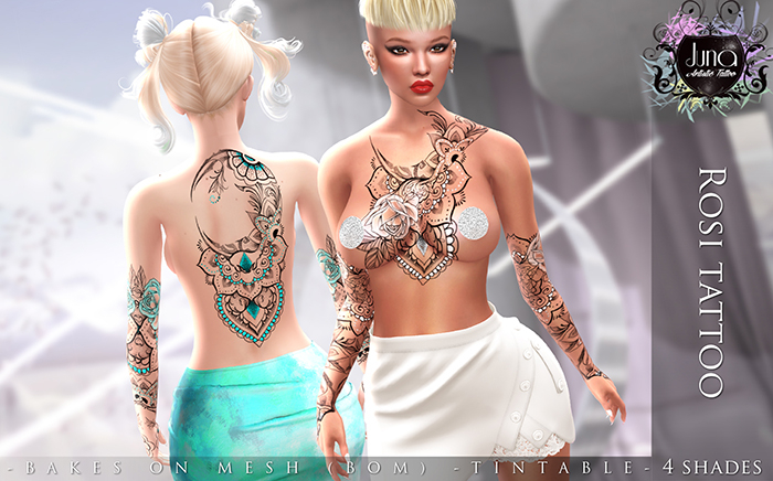 Juna: Rosi tattoo - BOM [Bakes on Mesh] - Tintable -