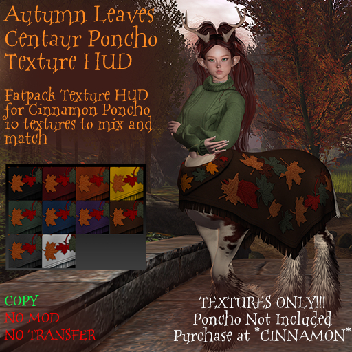 Autumn Leaves Poncho Texture (WEAR TO UNPACK)