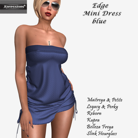 [Xprs] - Edge Mini Dress Blue