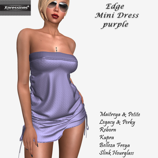 [Xprs] - Edge Mini Dress Purple