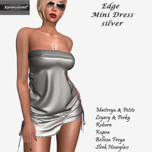 [Xprs] - Edge Mini Dress Silver