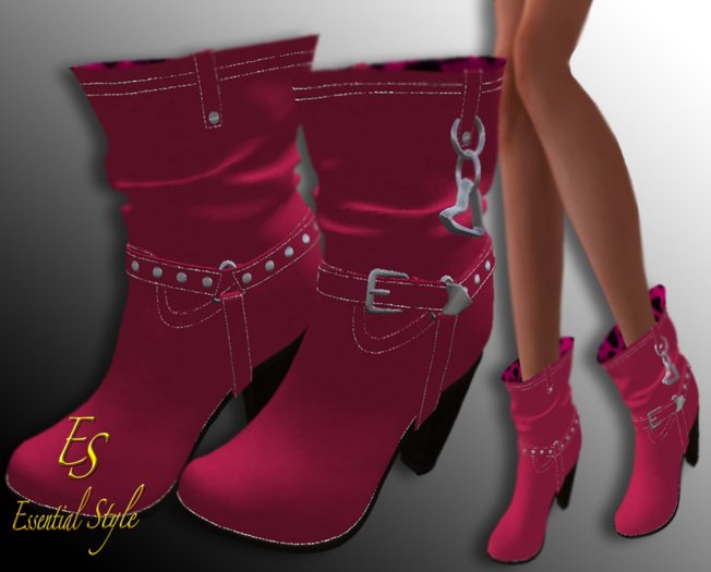 ~*ES*~ Rodeo Diva Boots in Hot Pink
