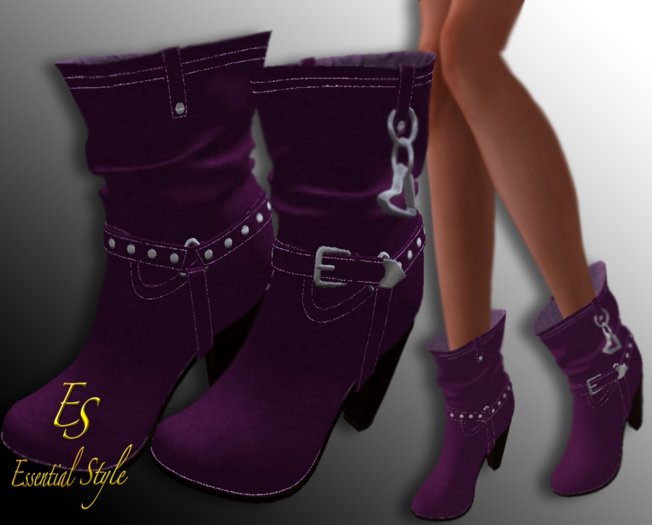 ~*ES*~ Rodeo Diva Boots in Purple