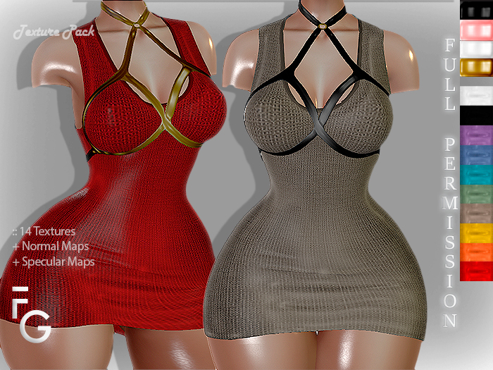 .Fragile. PACK I - 14 Textures Full Perm for SHINE DRESS CLAIRE