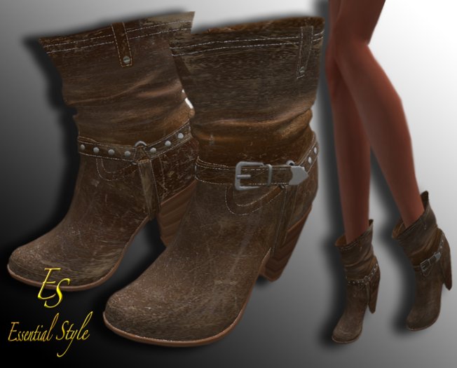 ~*ES*~ Rodeo Diva Boots in worn Brown 
