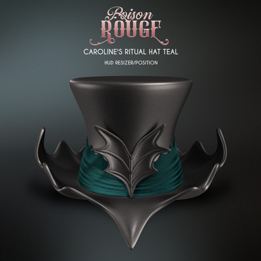 POISON ROUGE Caroline's Ritual Hat Teal 
