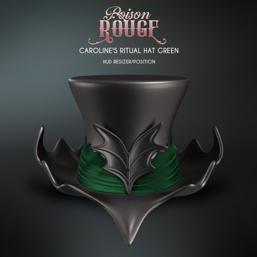 POISON ROUGE Caroline's Ritual Hat Green
