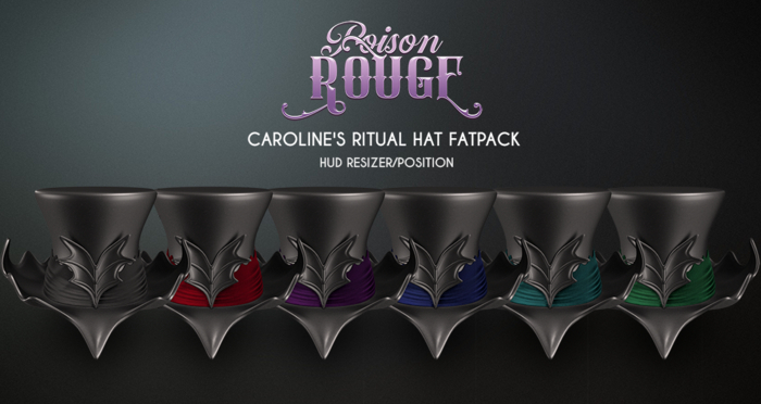 POISON ROUGE Caroline's Ritual Hat  FATPACK 