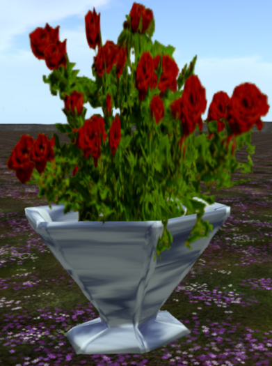 florero de rosas