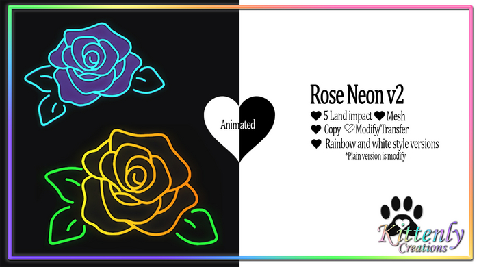 Kittenly Creations - Rose Neon v2