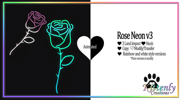 Kittenly Creations - Rose Neon v3